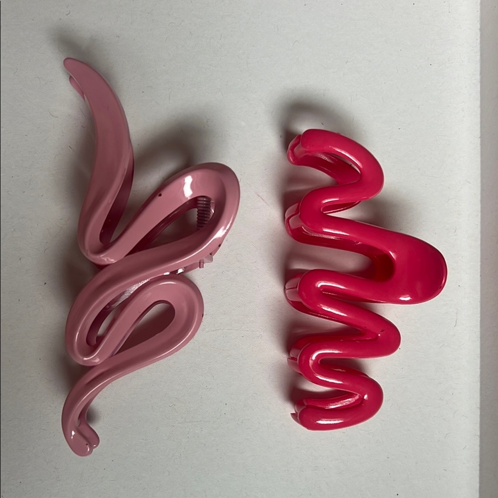 Pink and Red Hair Clips